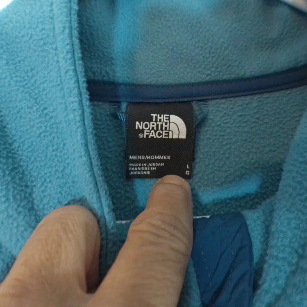 The North Face Blue Fleece Quarter-Zip Jacket – Men’s Large